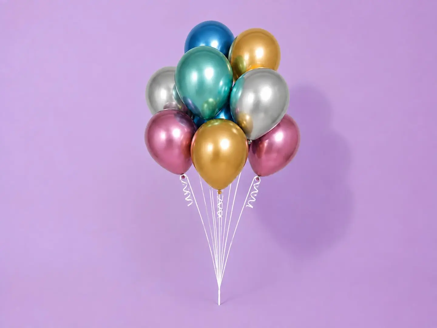 Colorful Chrome Helium Balloon Bouquet