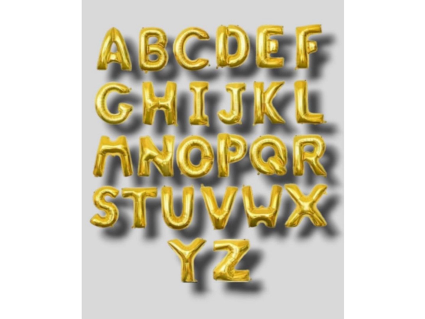 Gold Helium Letter Balloon