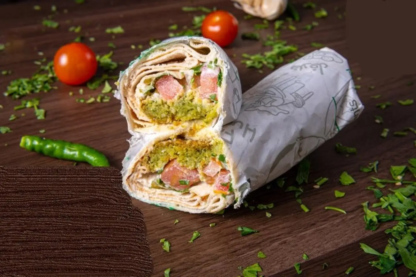 Falafel Sandwich With Hummus