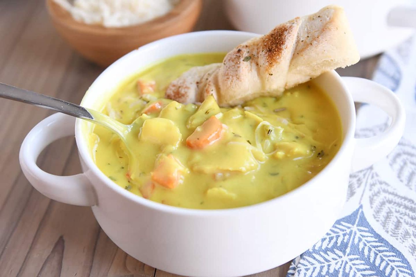 شوربة كريمة دجاج