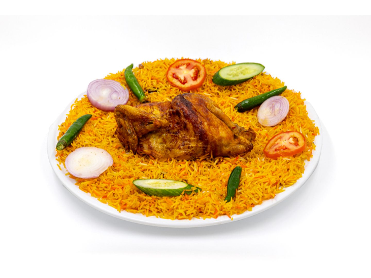 Half A Grilled Chicken With Rice
