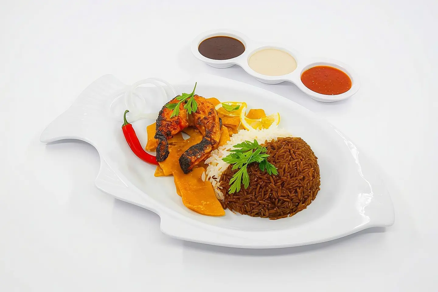 وجبة ديراك مع الرز شخص واحد