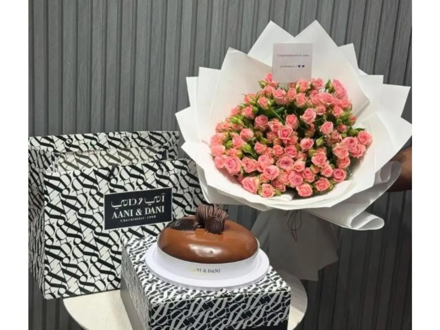 Spring Fragrance Bouquet With Ani & Dani Cake