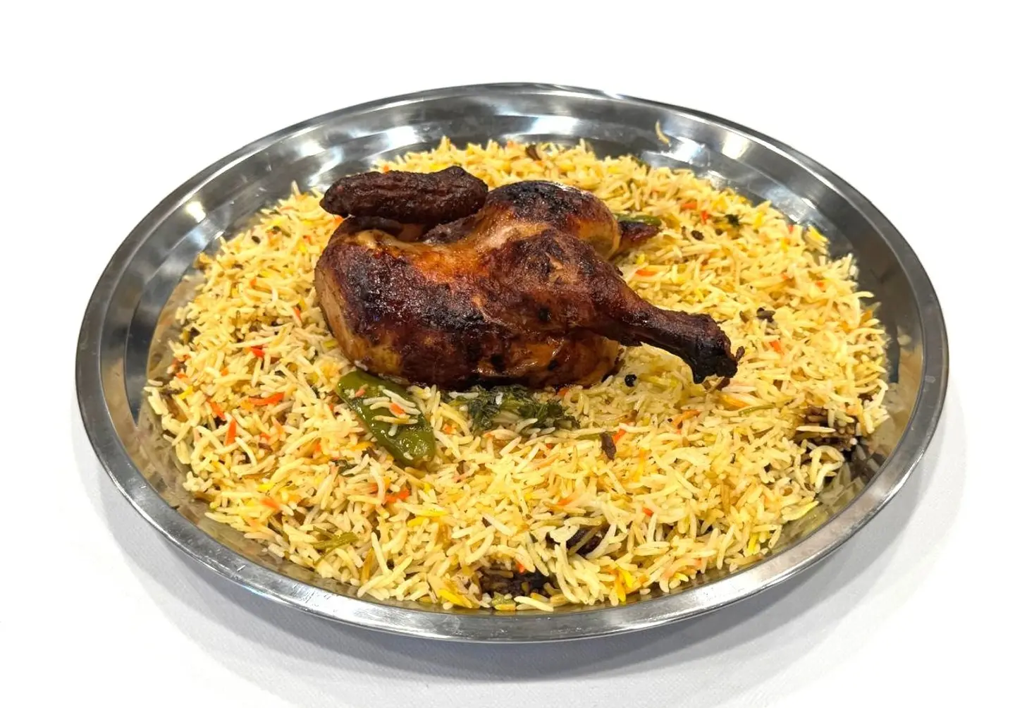 Half A Grilled Chicken With Spiced Rice