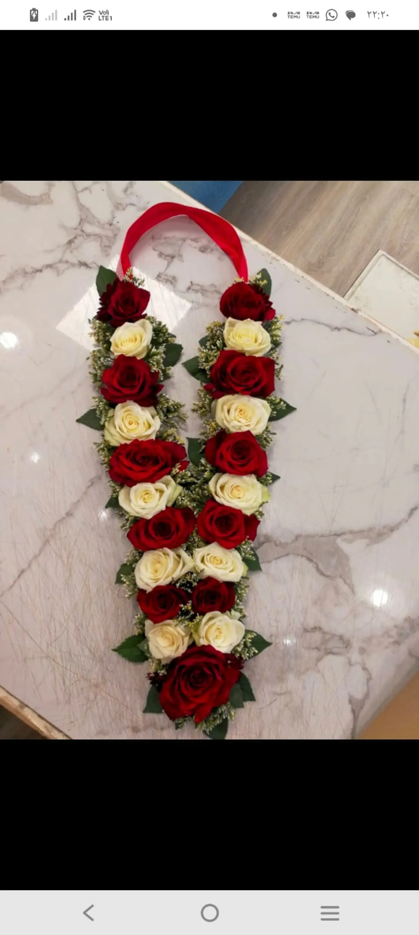 Unique Red And White Graduation Necklace