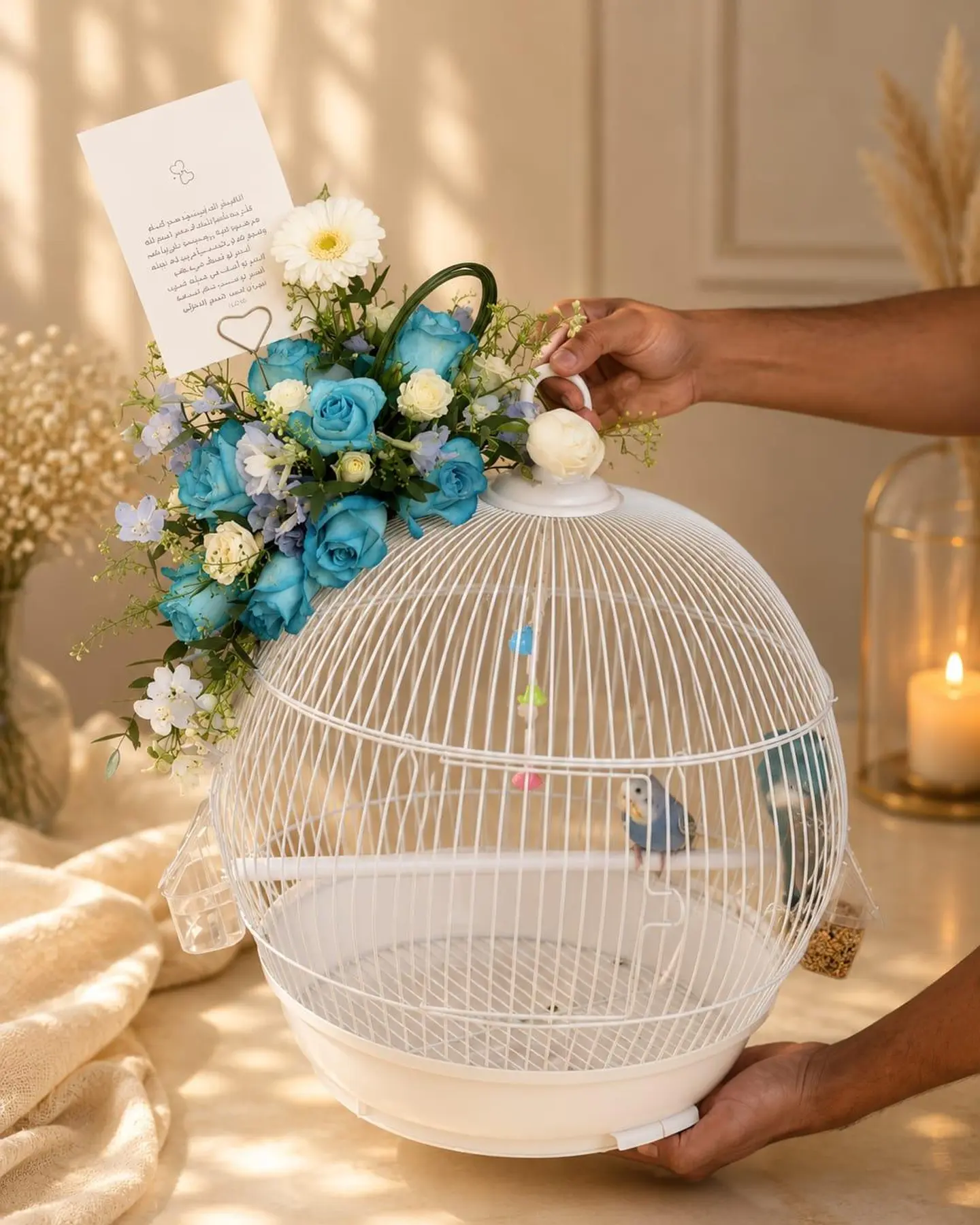 Lovebirds And Roses 1