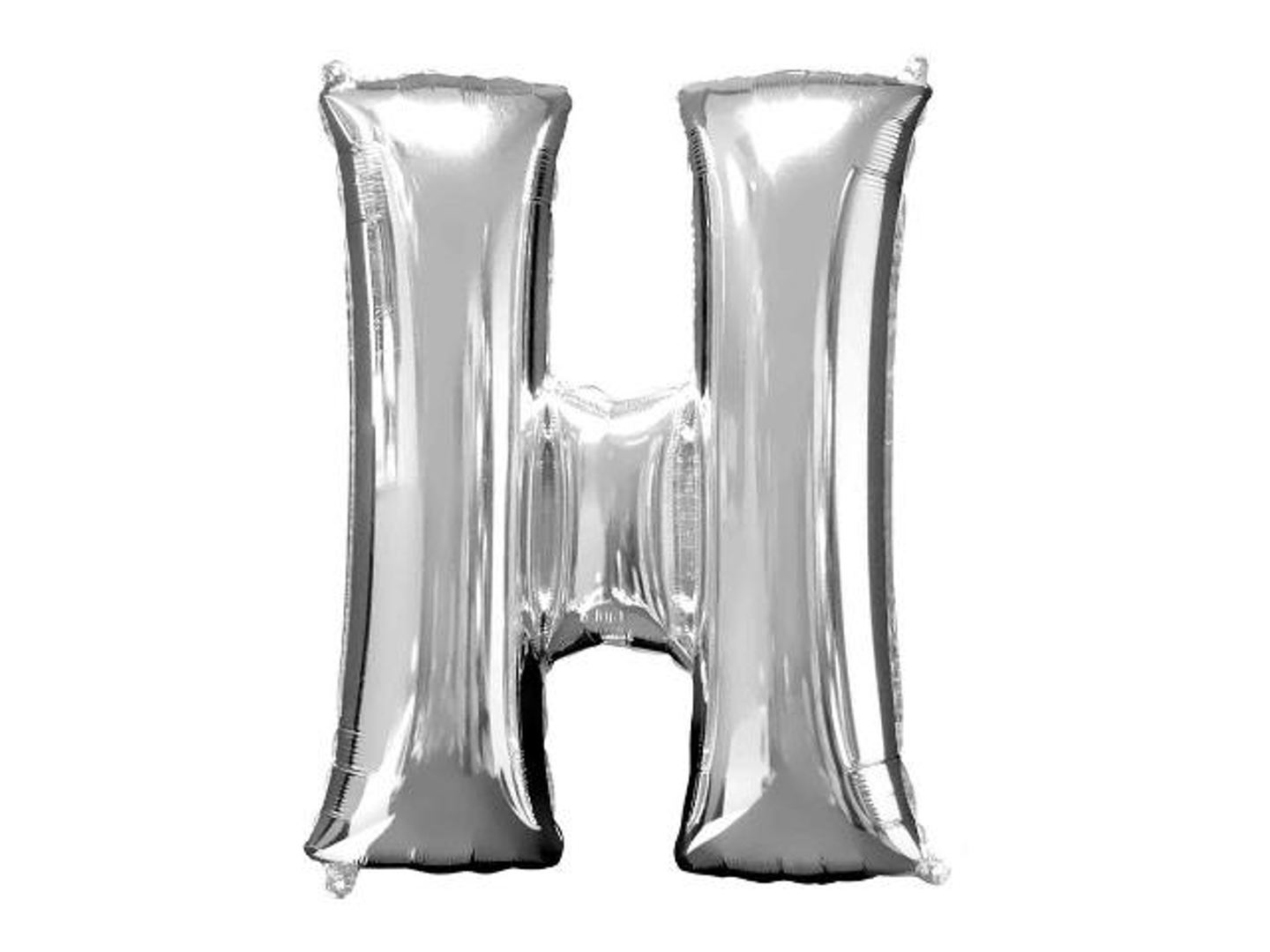 Silver H Balloon