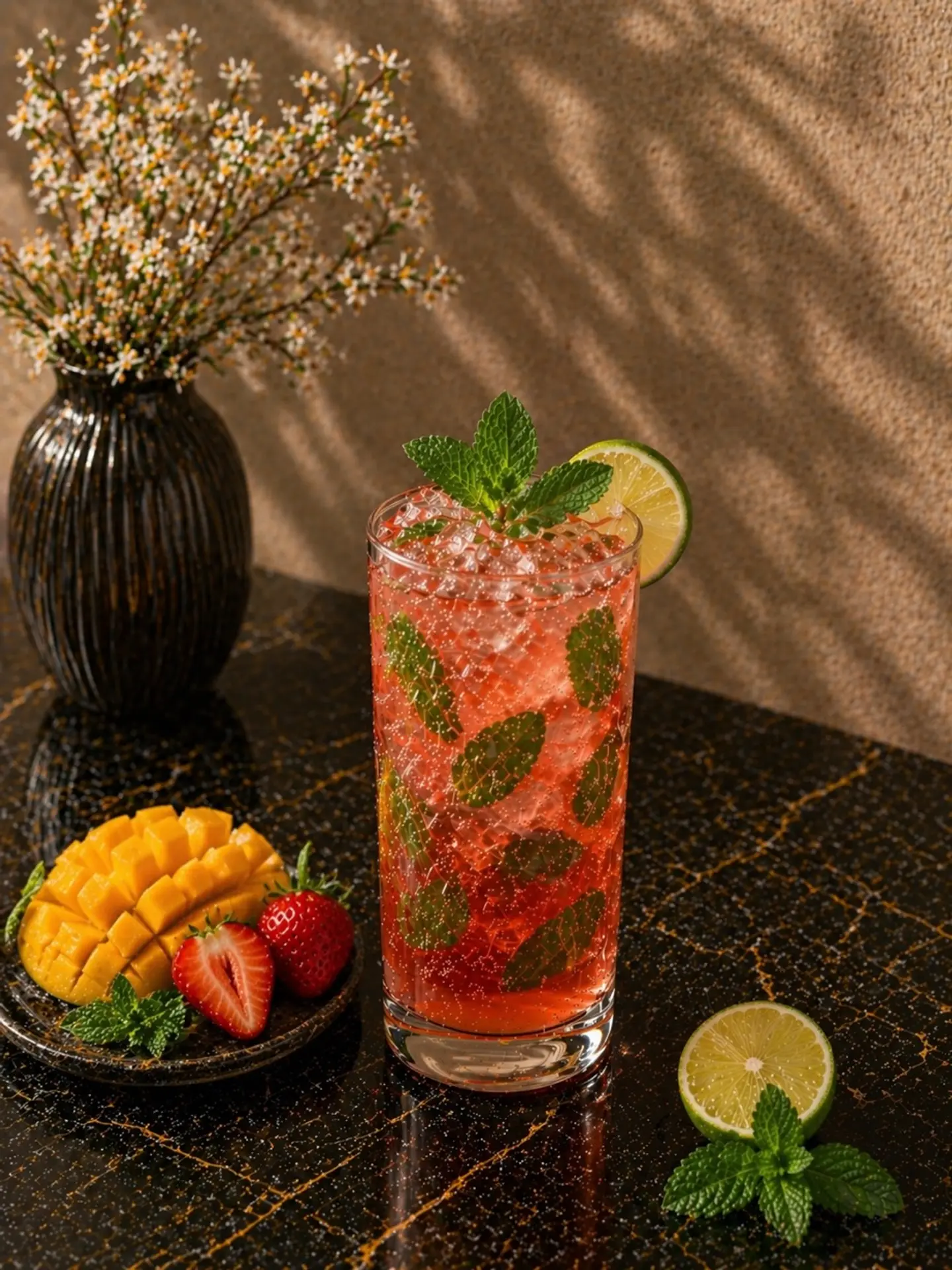 Mango And Strawberry Mojito