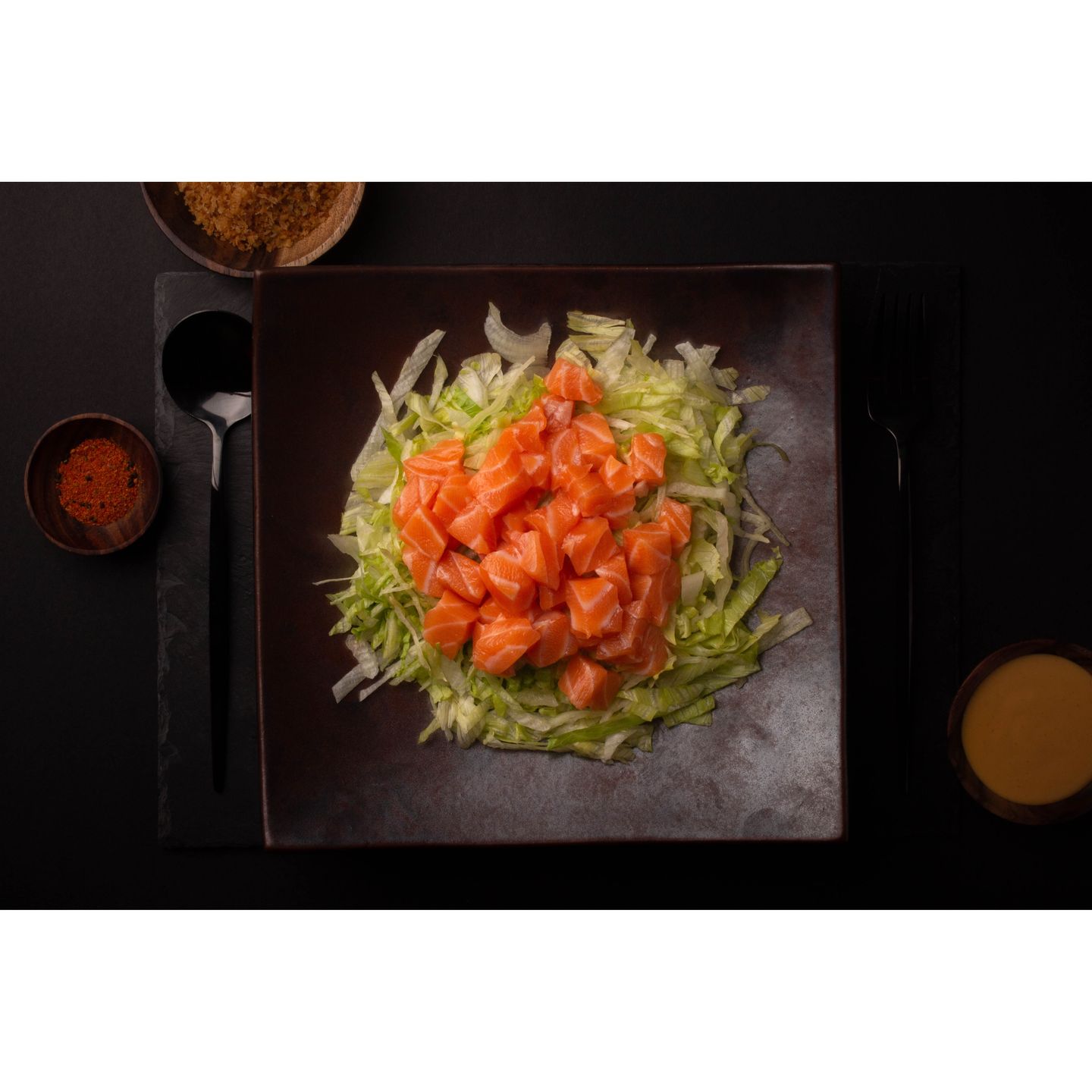 Crunchy Spicy Salmon Salad