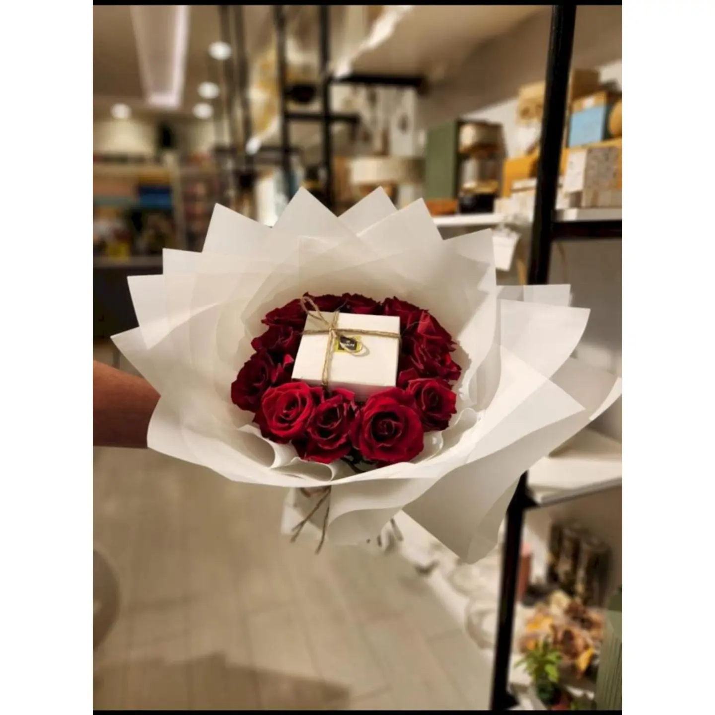 A Bouquet Of Roses With C9 Chocolate