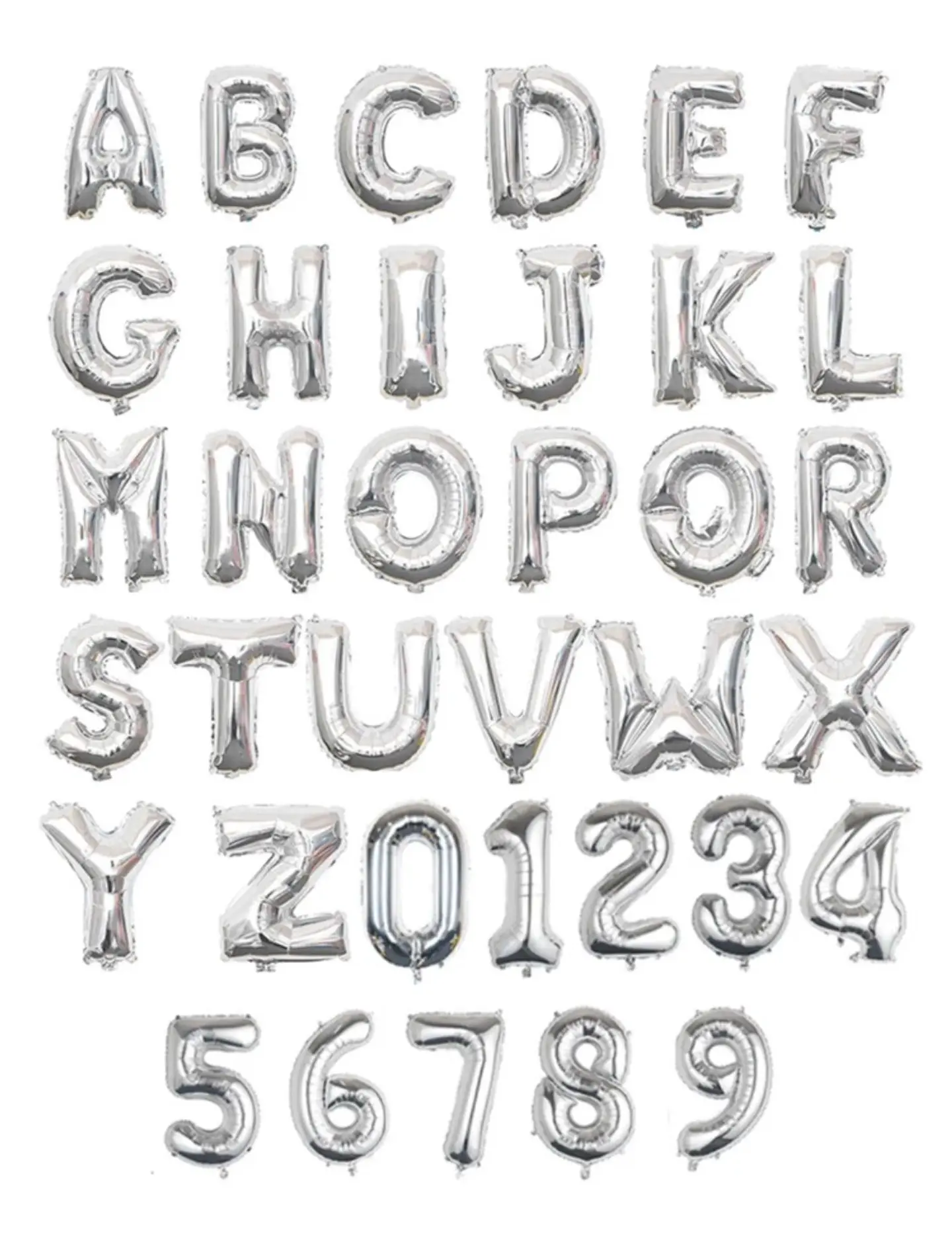 Silver Letter Helium Balloon