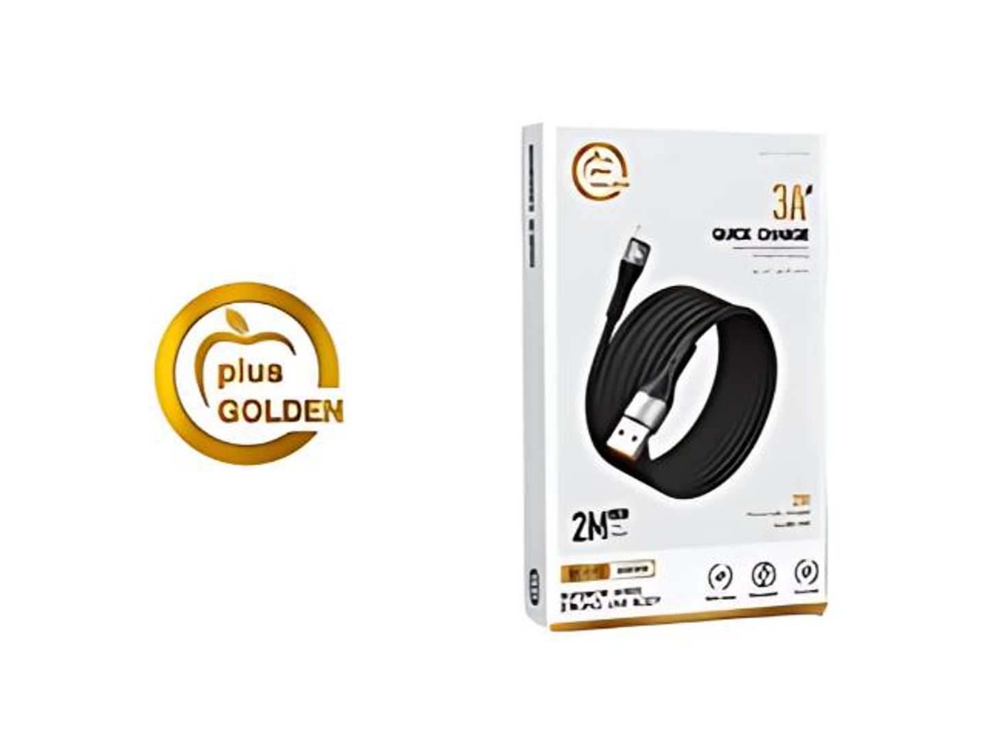 كيبل قماش تايب سي تايب سي 2 متر من جولدن بلس