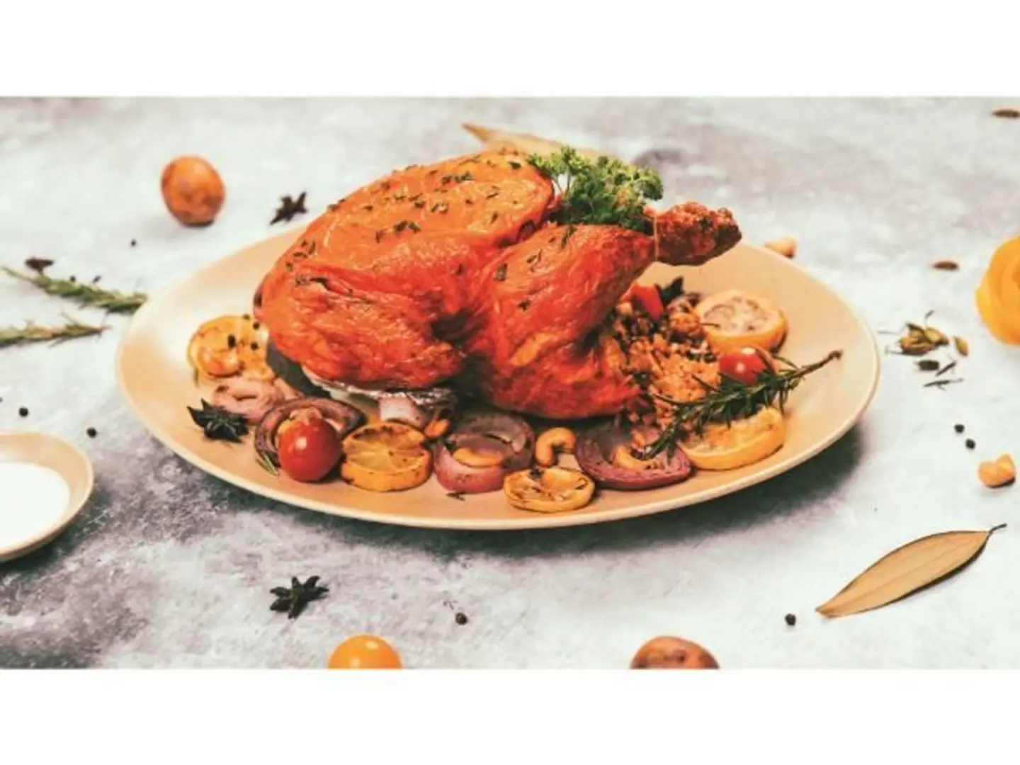 نصف قطعة دجاج محشي