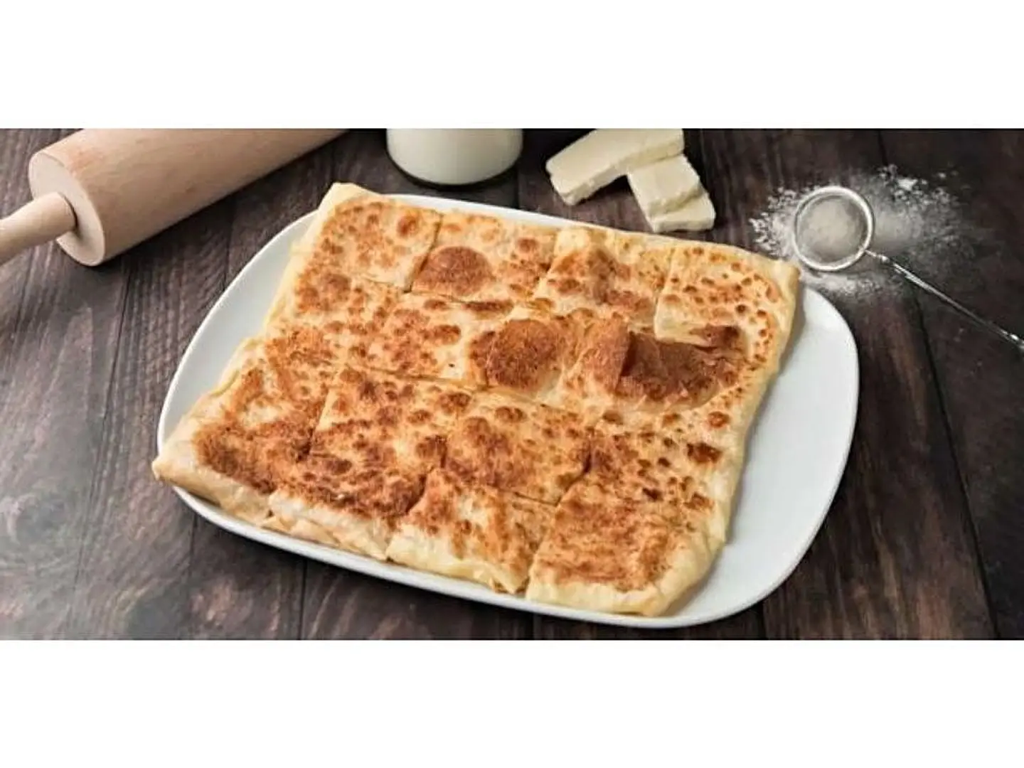 مطبق خضار و جبنه بيضاء