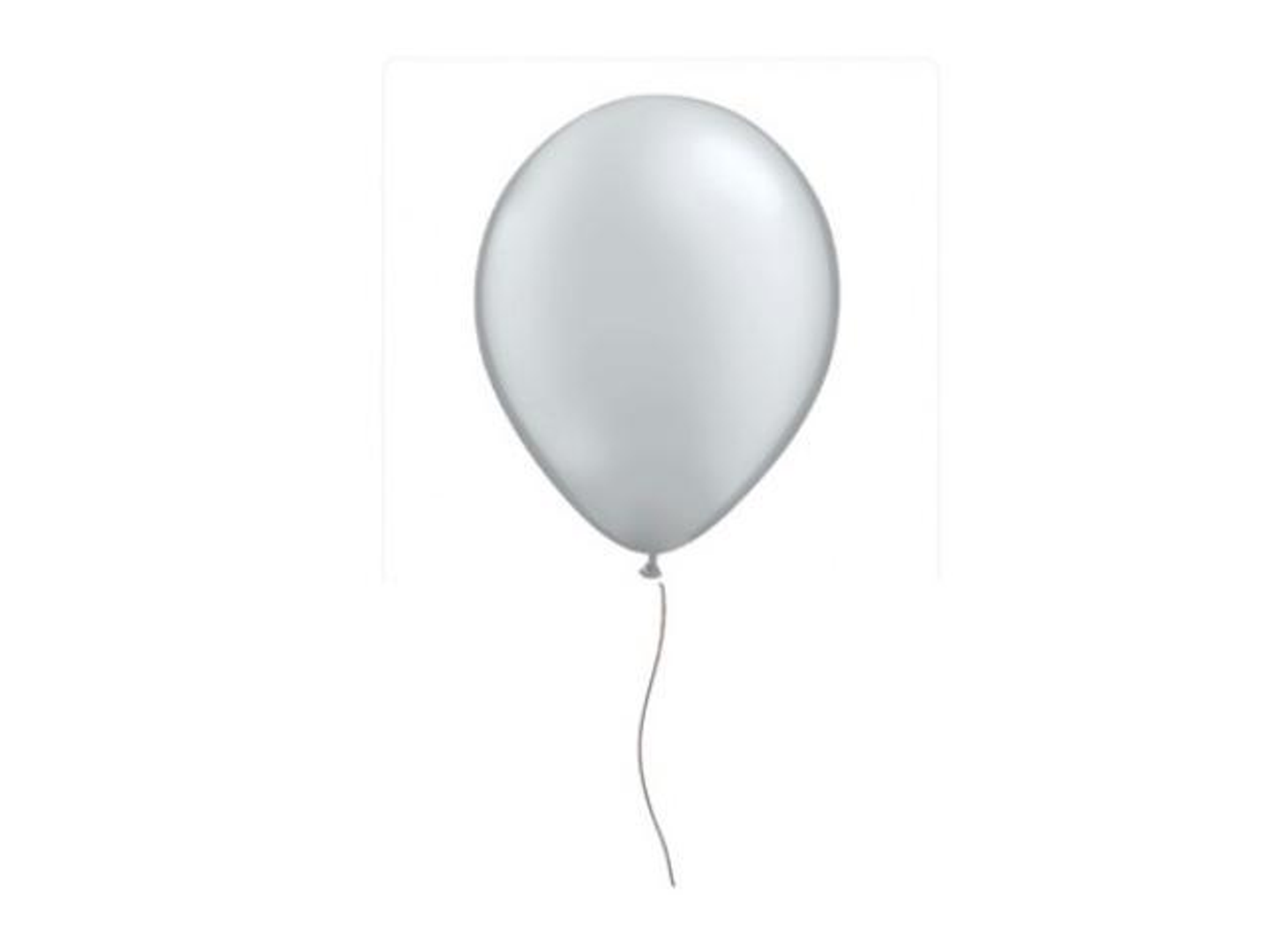 Silver Helium Balloon