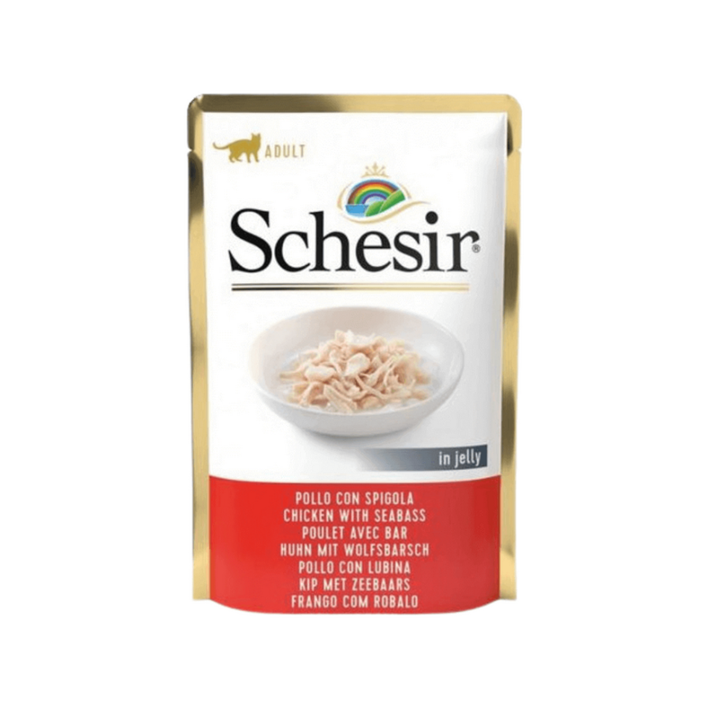 Schesir In Jelly Chicken With Seabass Wet Cat Food 85 G Agras