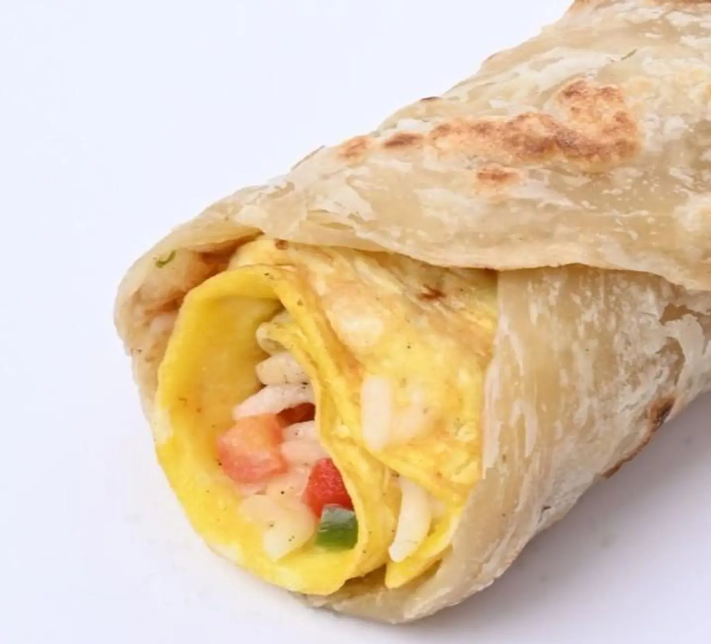 Chapati With Egg, Cheese And Vegetables