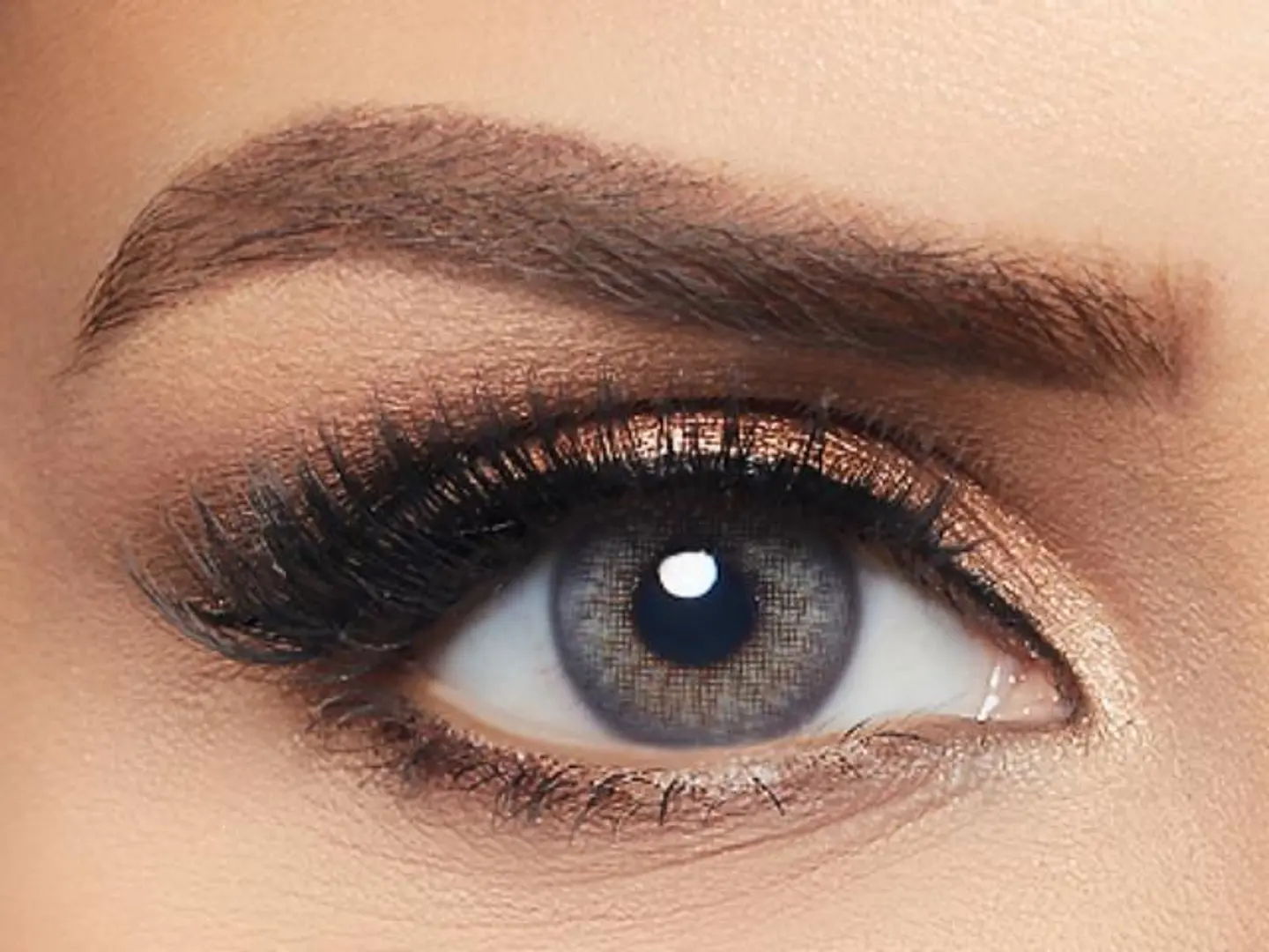 Layala Ash Gray Plain Colored Lenses Pack Of 2 Contact Lens Replacement 3 Months