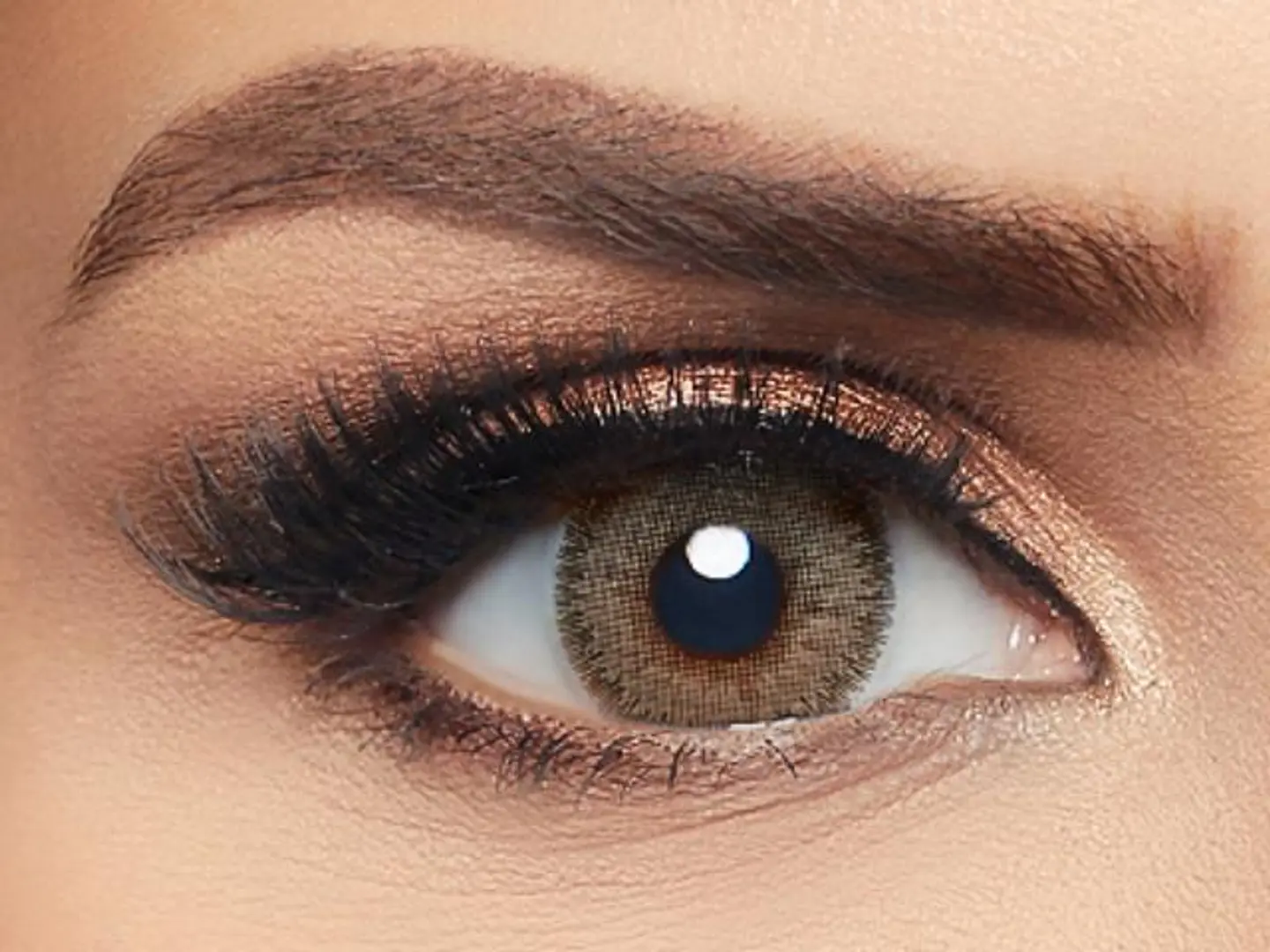 Layala Golden Brown Plain Colored Lenses Pack Of 2 Contact Lens Replacement 3 Months