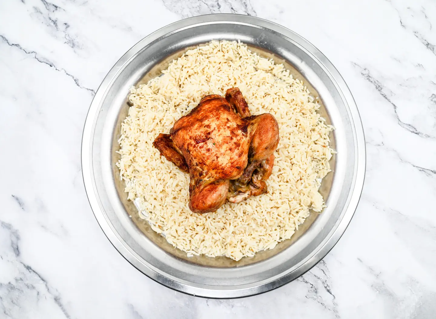 Grilled Whole Chicken With Rice