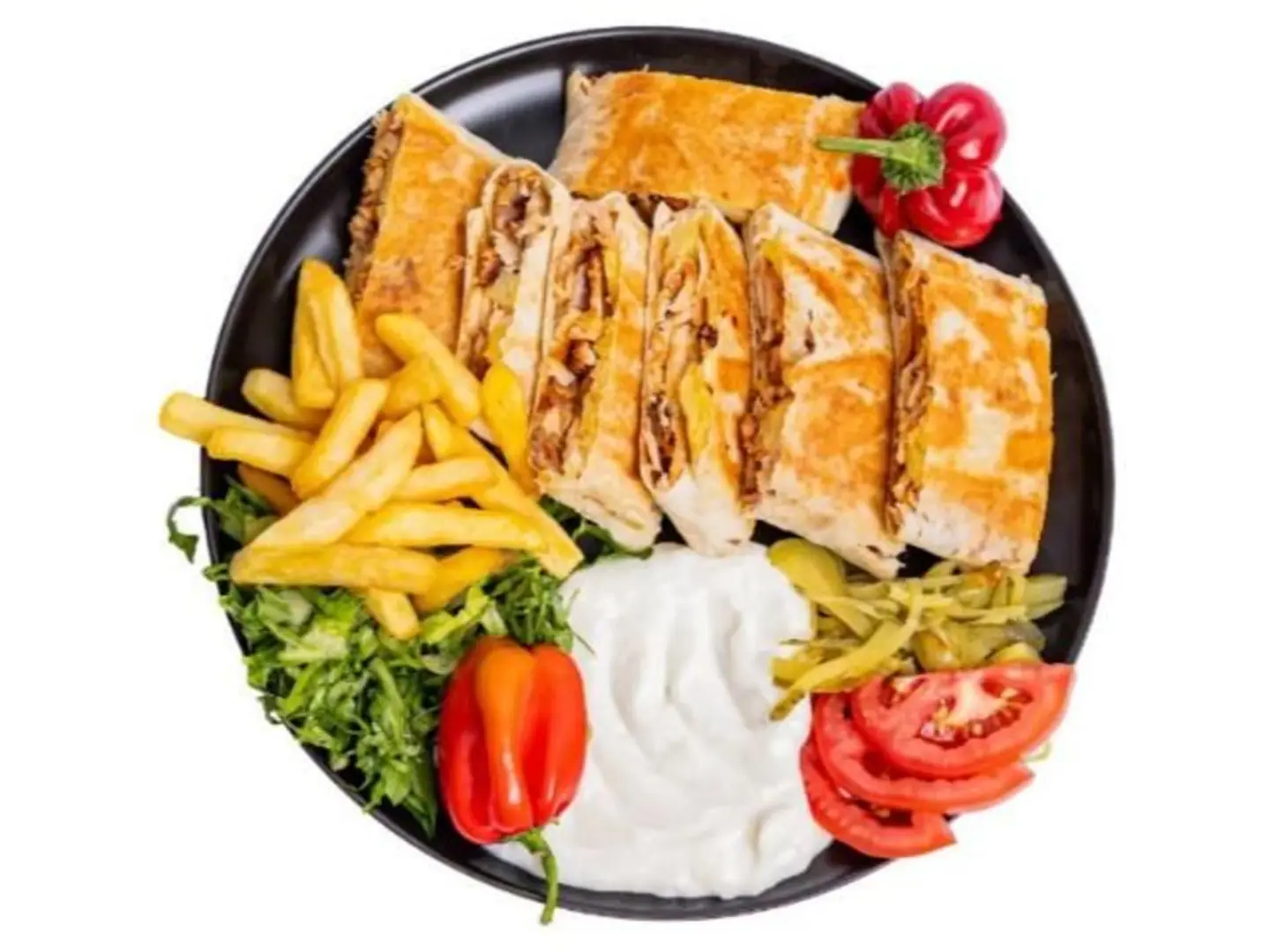 صحن شاورما بالفطر