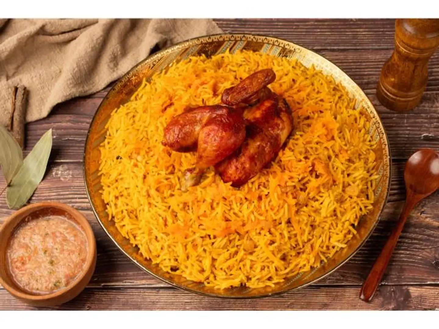 نصف دجاج شواية كلاسيك مع رز برياني