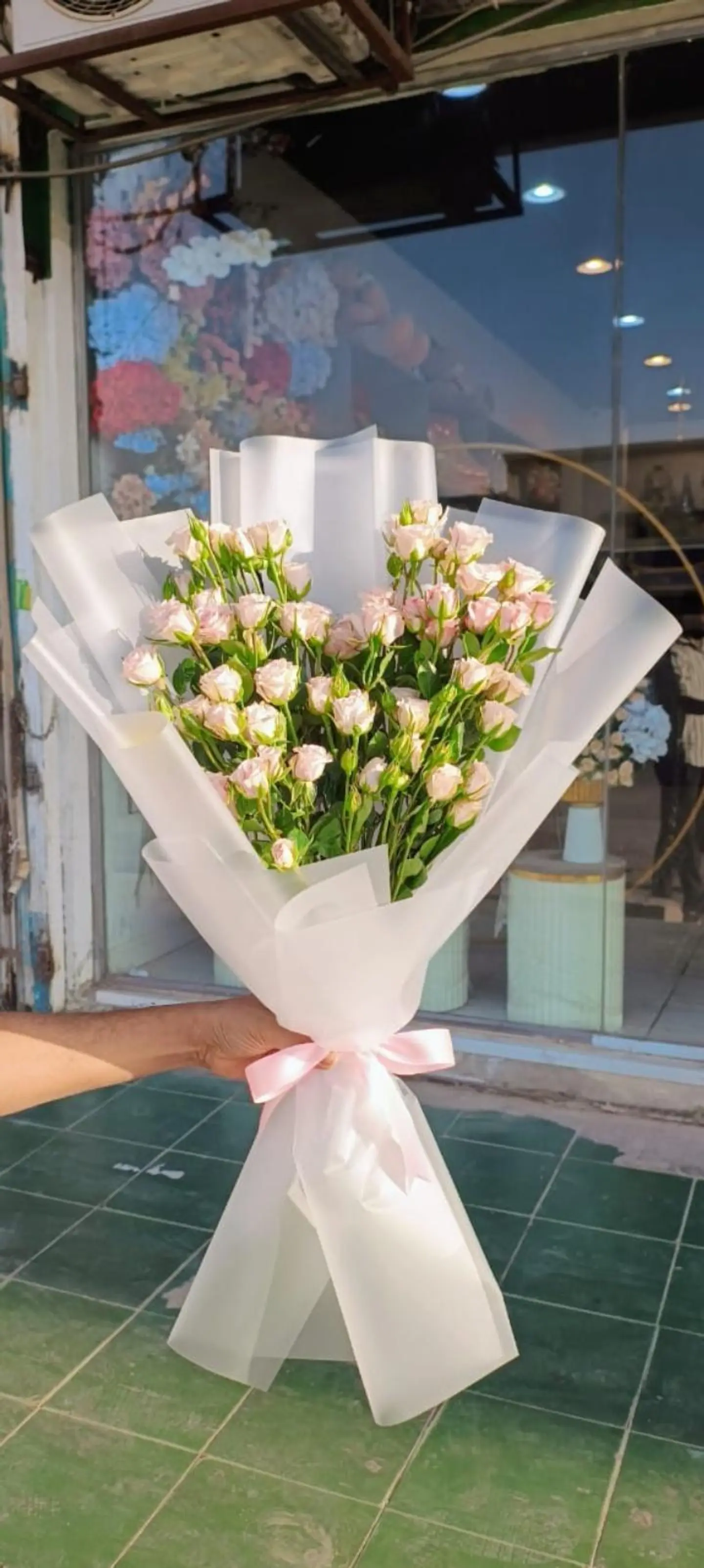 Hear Shaped Baby Roses Bouquet
