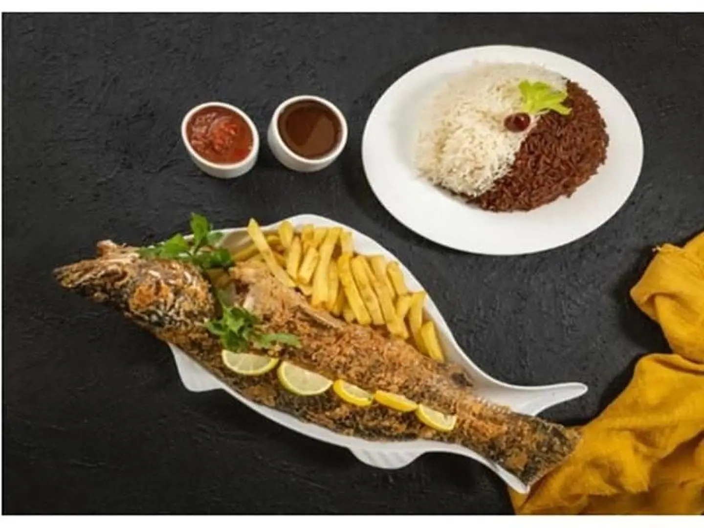 Grilled Fish Fillet With Rice