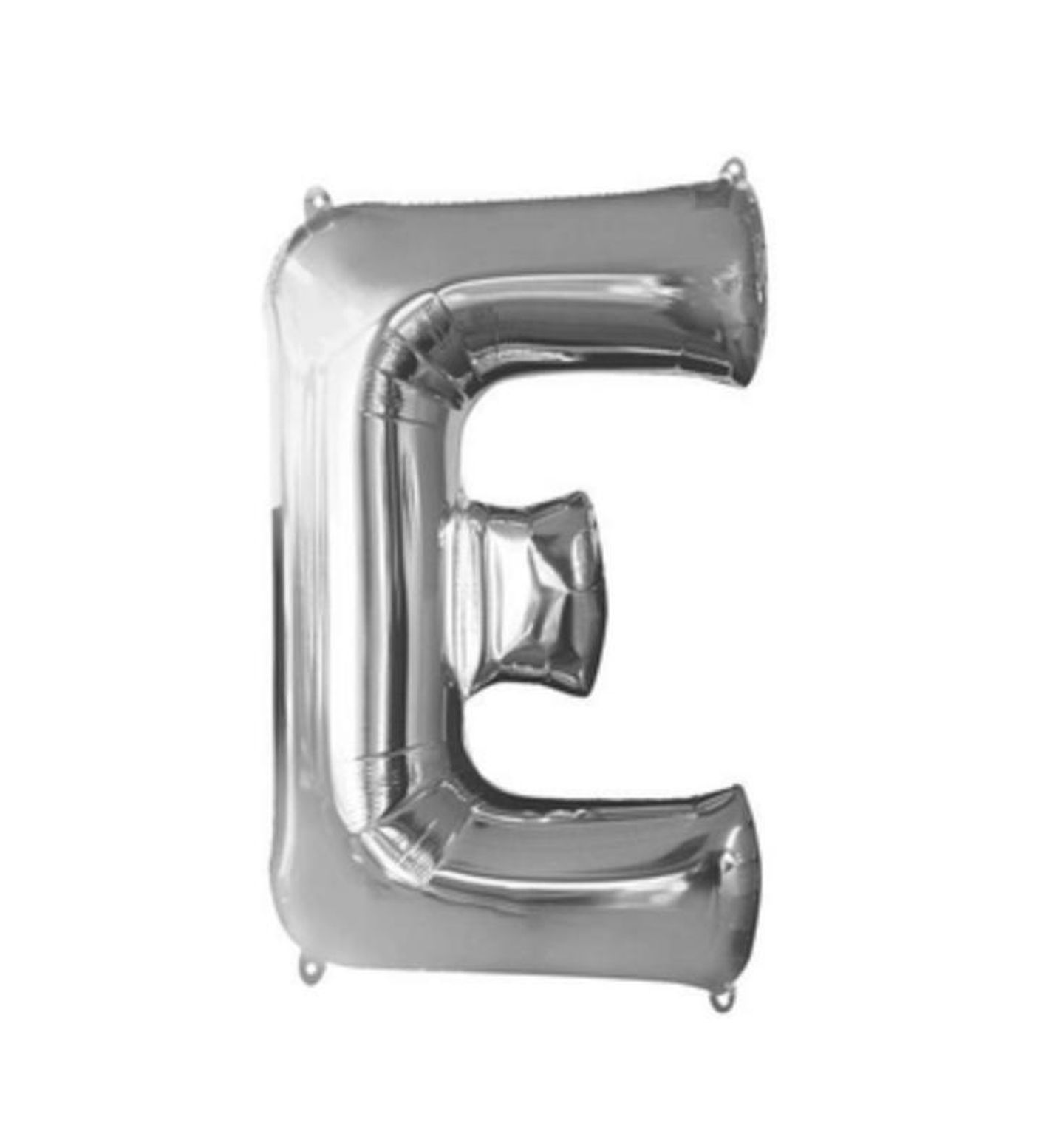 Letter E Silver Balloon