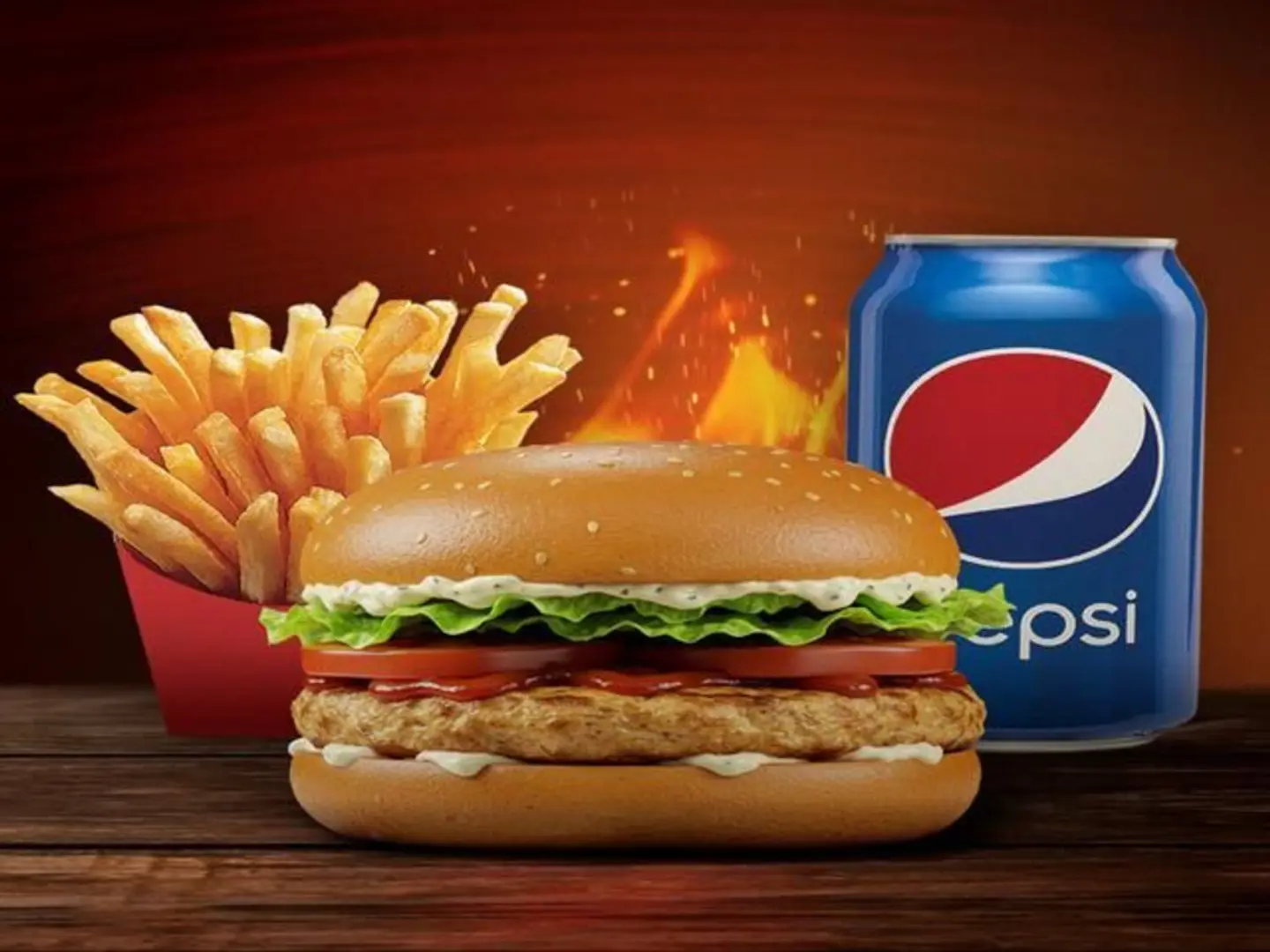 وجبة برجر الدجاج