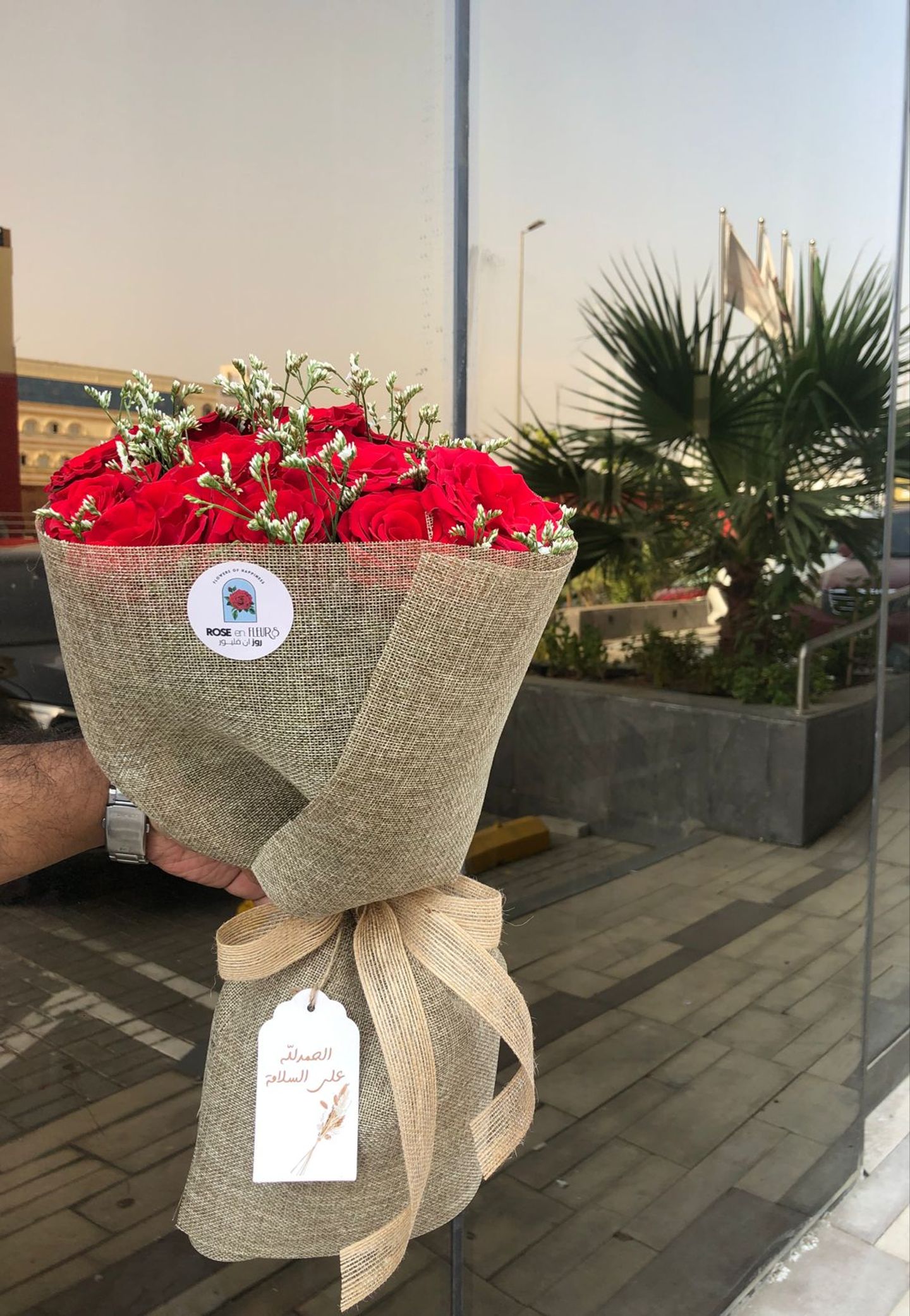 بوكية روز ان فليور كلاسيك احمر