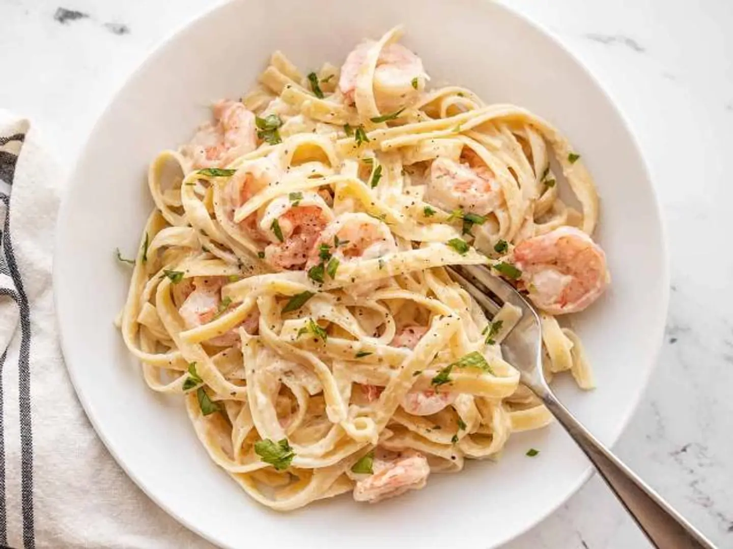 Fettuccine With Shrimp