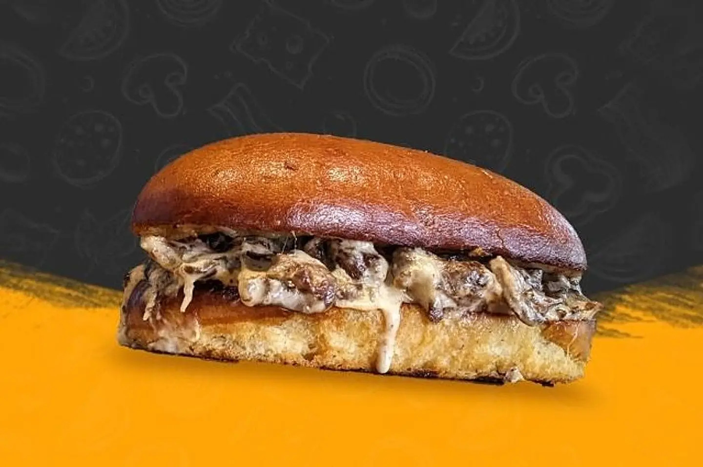 Swiss Mushroom Philly Cheesesteak Sando