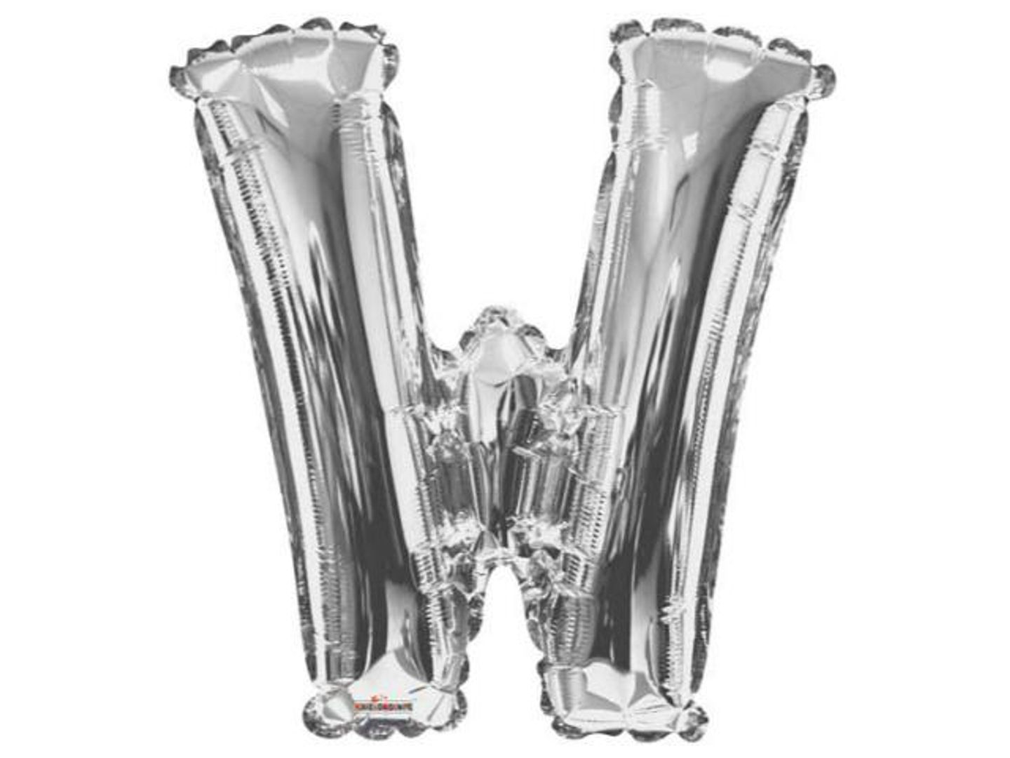Silver W Helium Balloon