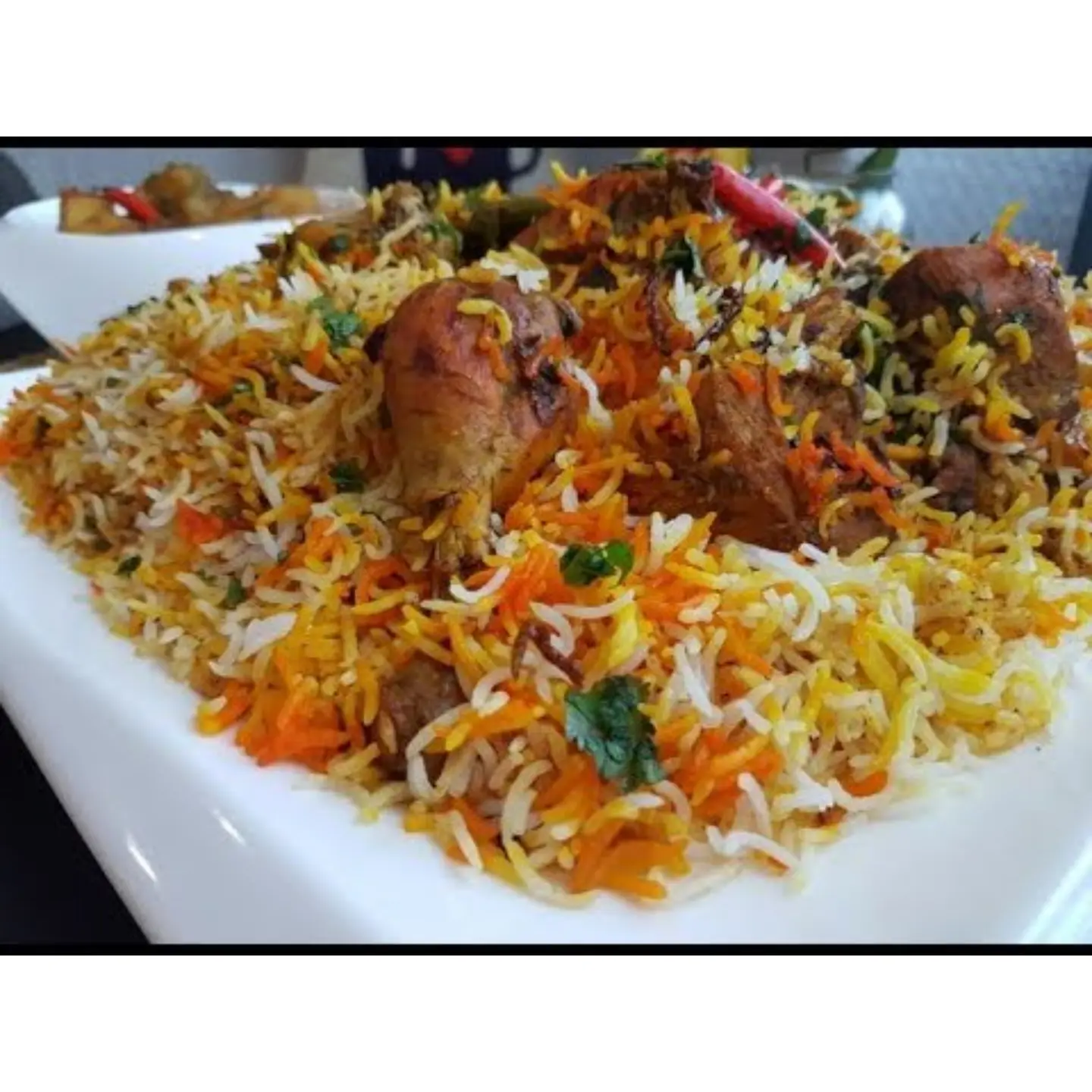 حبة دجاج برياني مع الارز