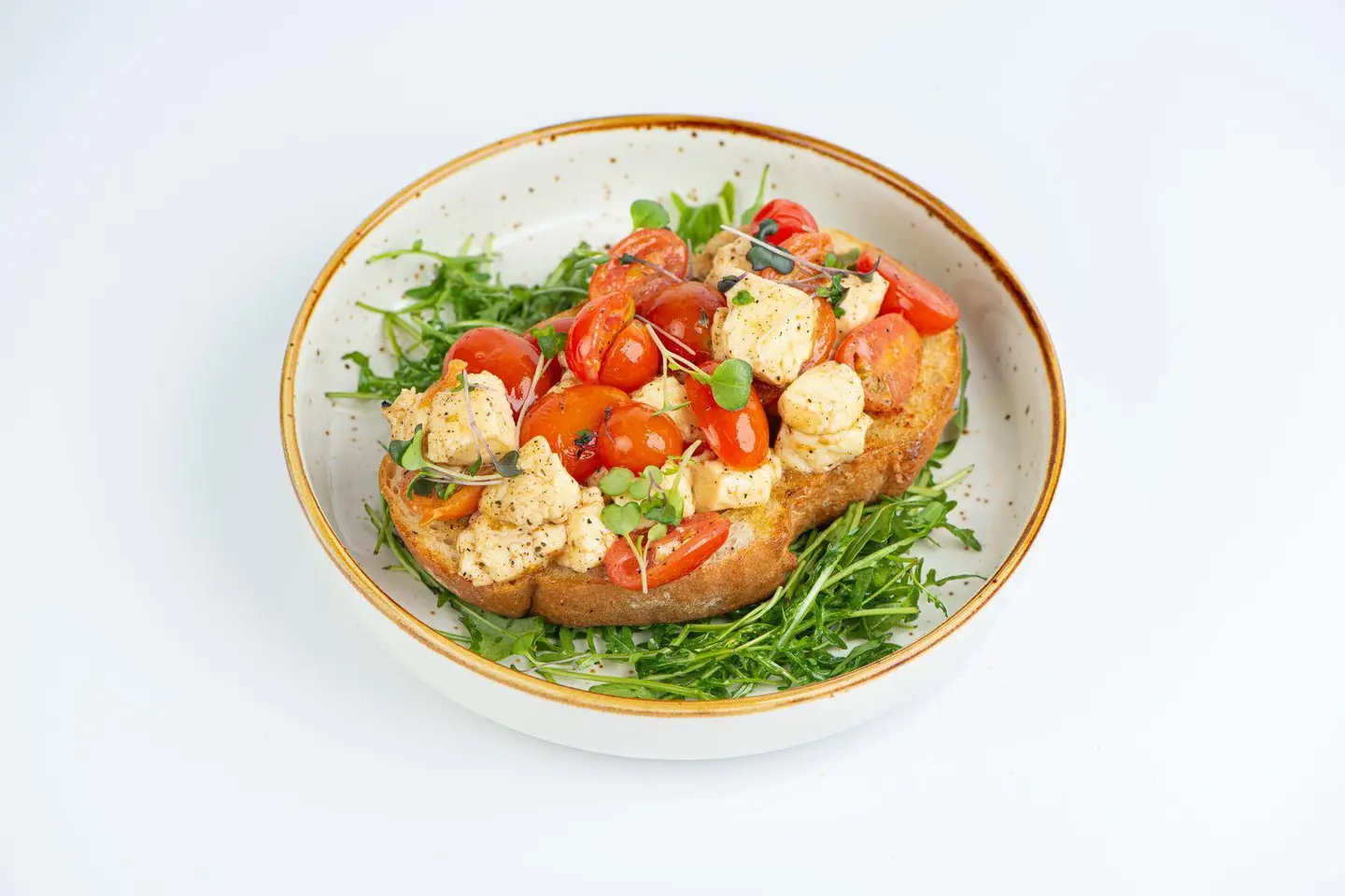 Halloumi And Rocca Bruschetta