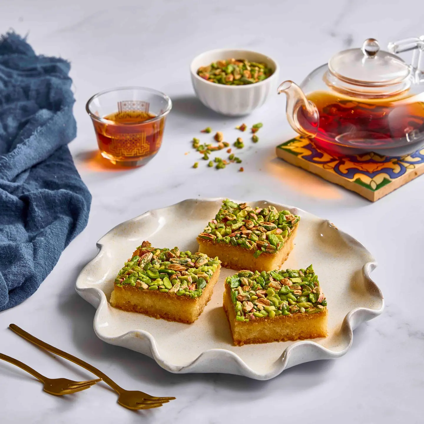 Pistachio Basbousa - 1000 G
