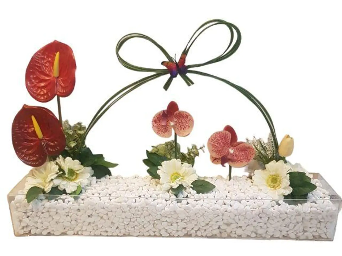 صينية مع ورد صناعي 134