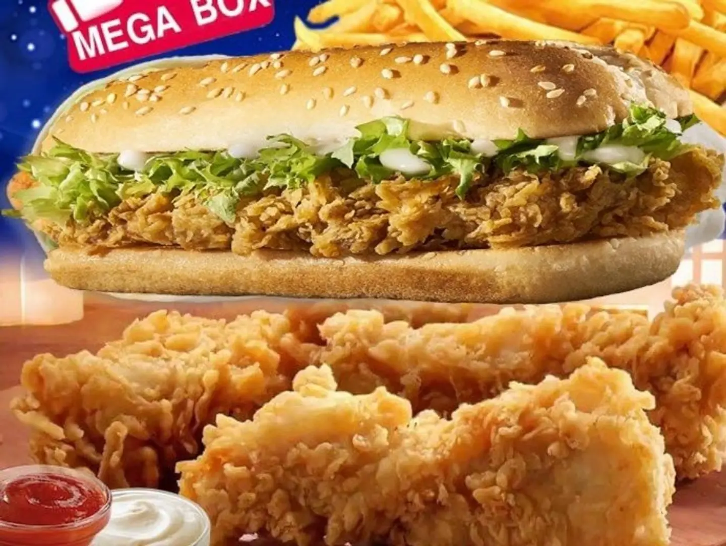 X Large Sandwich With 2 Finger Strips