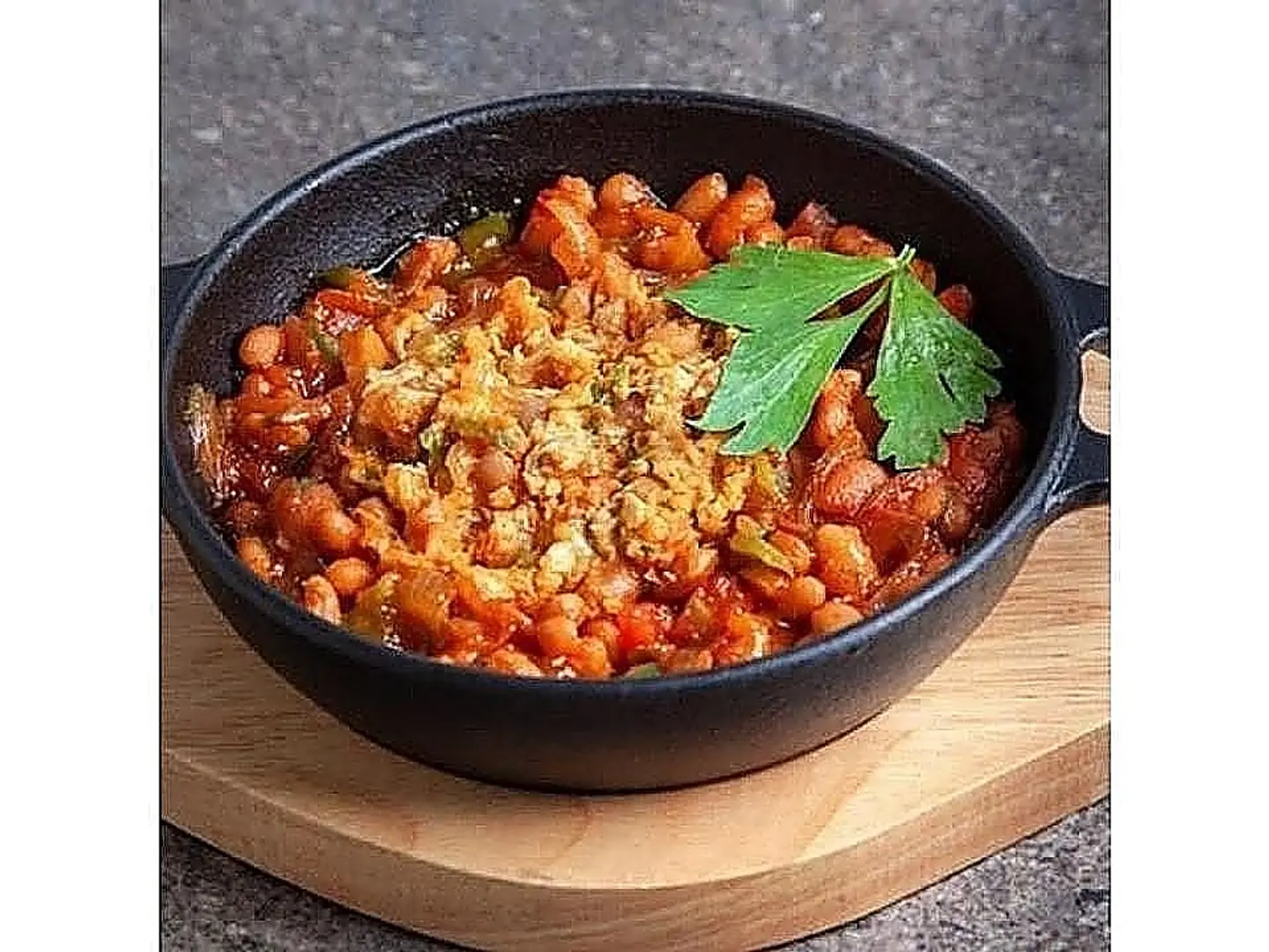 Beans With Egg Plate