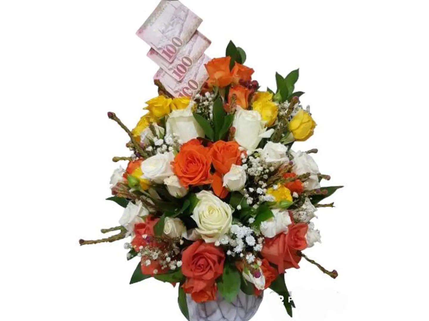 Vase With Fresh Flowers Without Currency 56