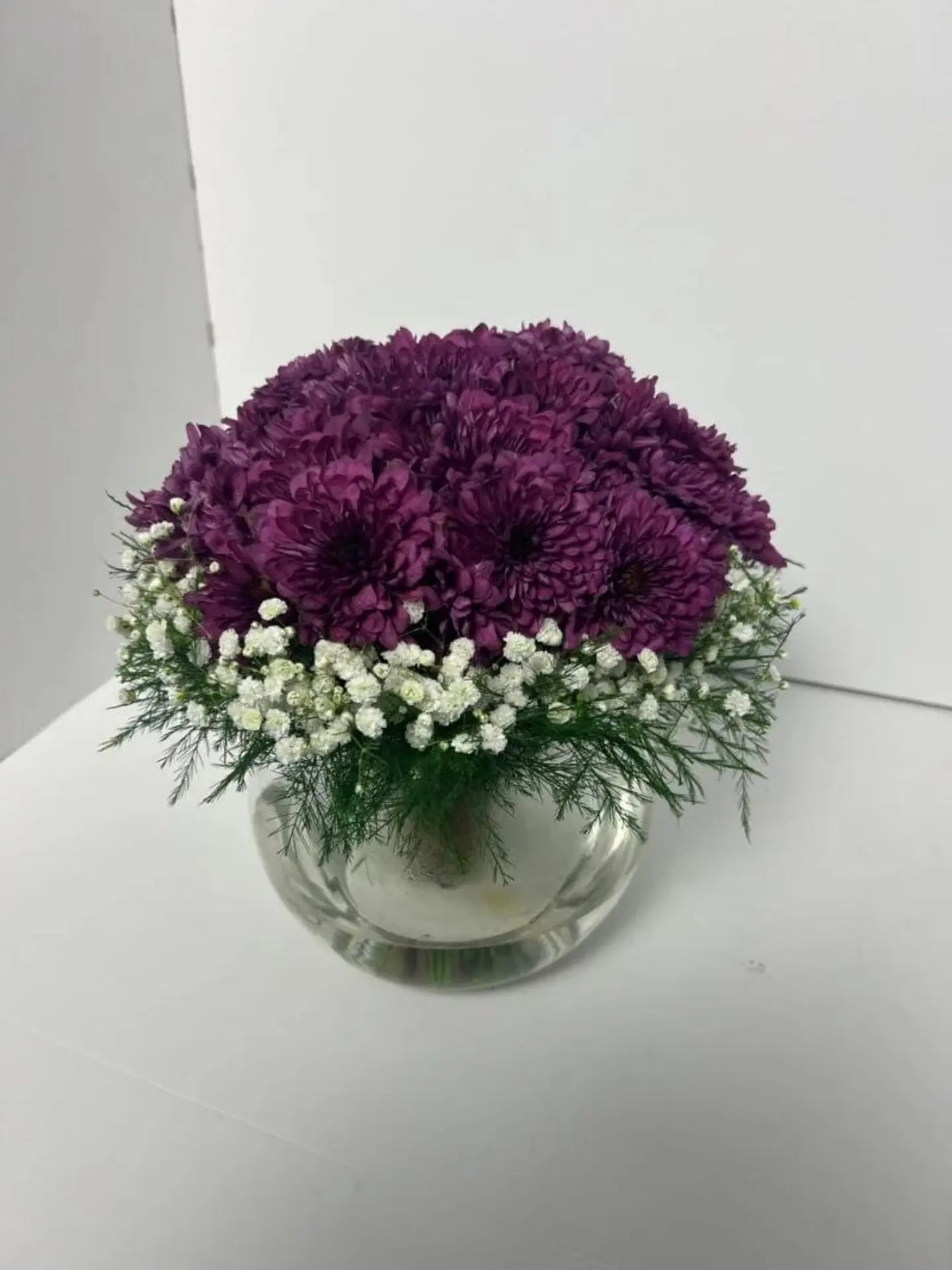 Round Vase Purple Cherry