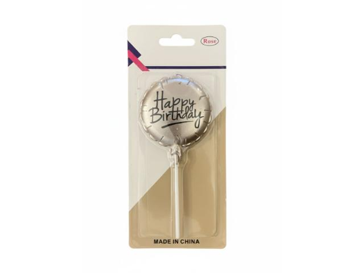 B Day Rose Gold Candle Circle Shape