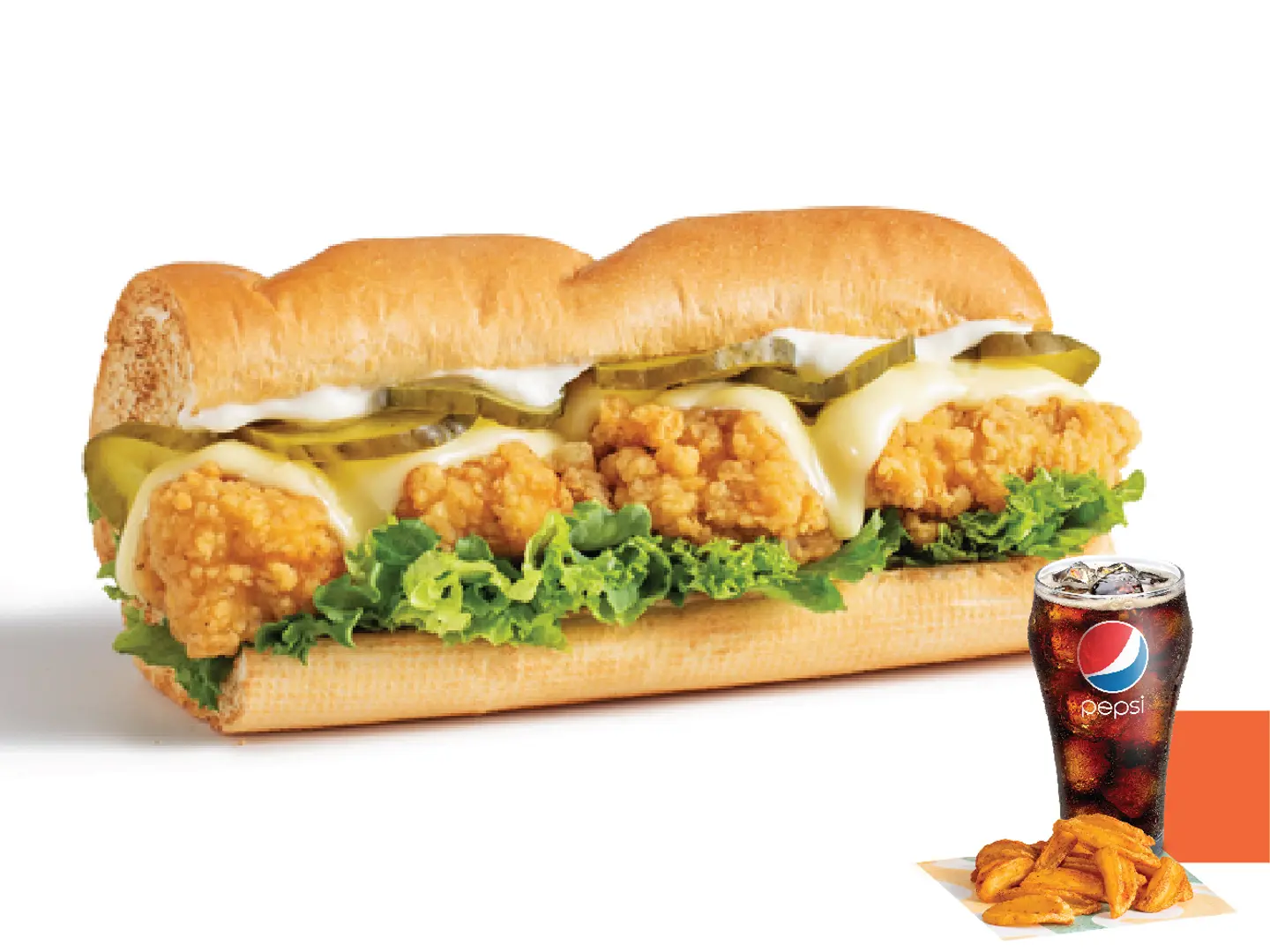 Crumbed Chicken Sub Combo