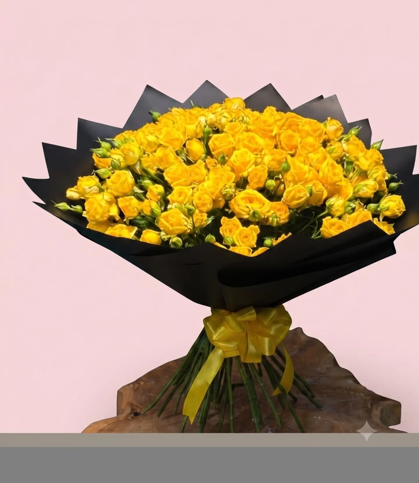 Royal Yellow Baby Rose Bouquet