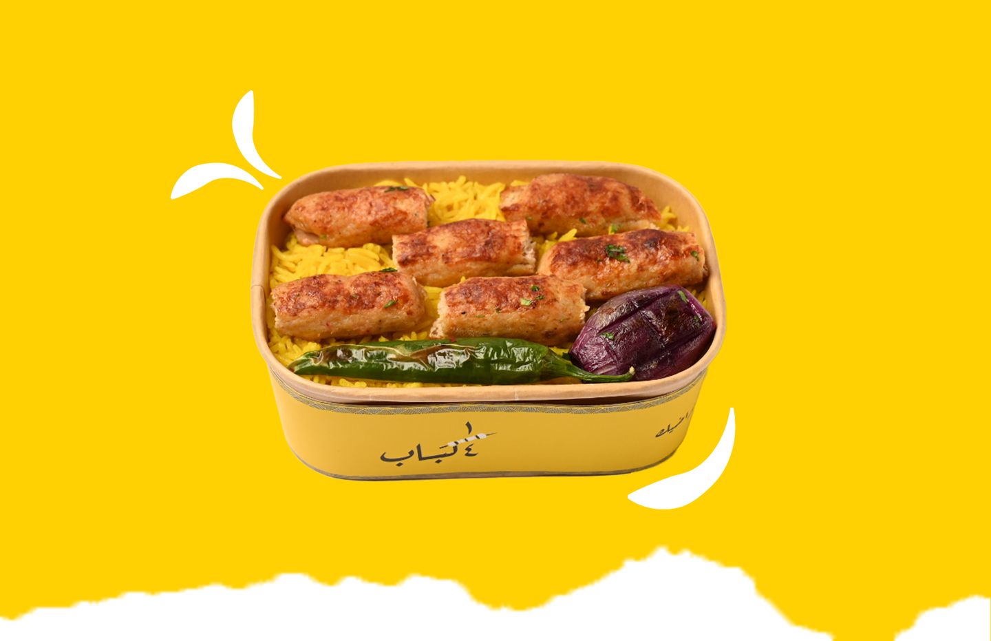 Rice With Chicken Kebab