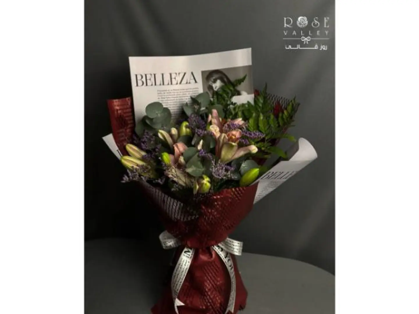 باقة ورد طبيعي ليليوم