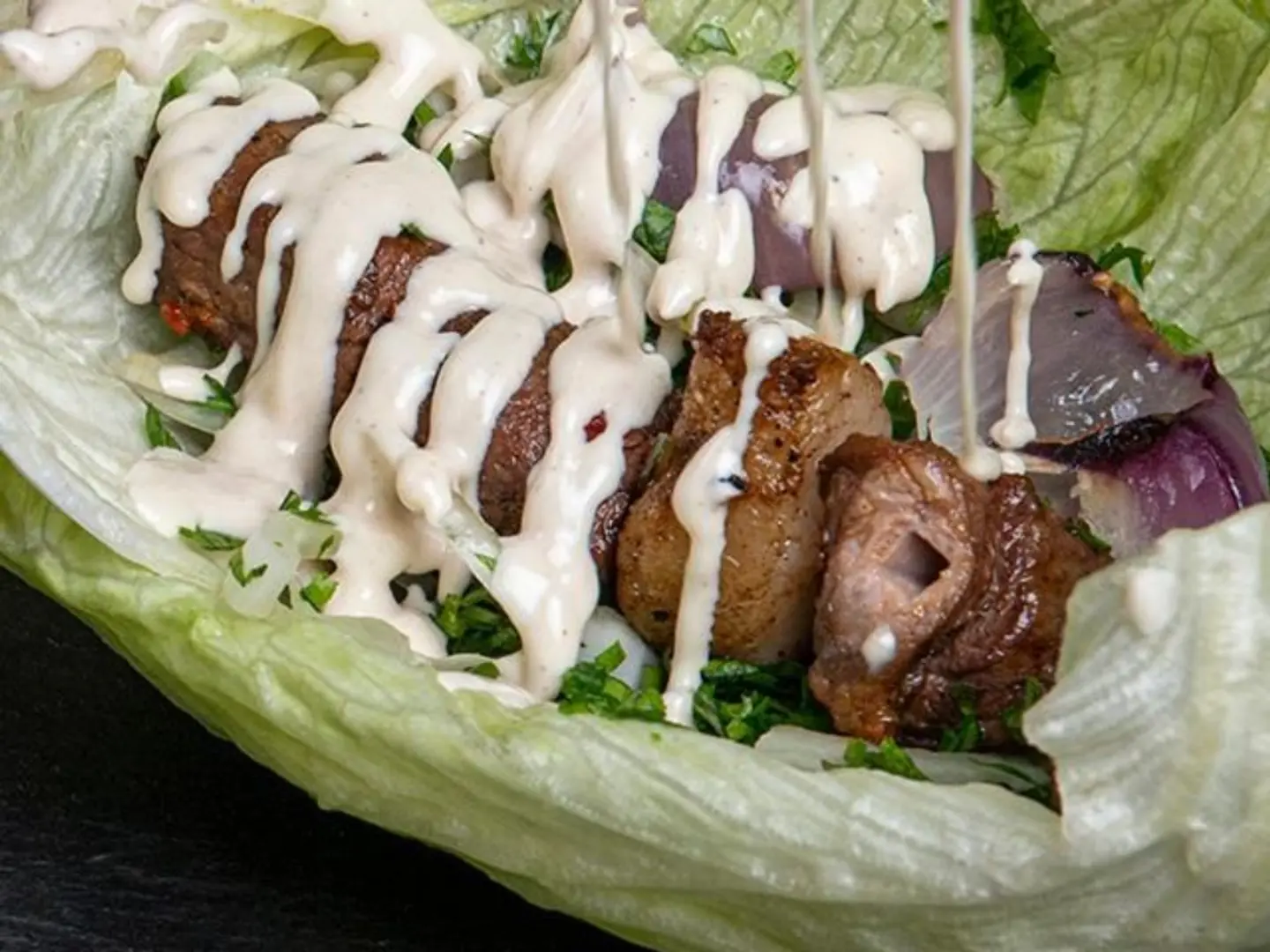 Keto Lamb Cubes Sandwtich