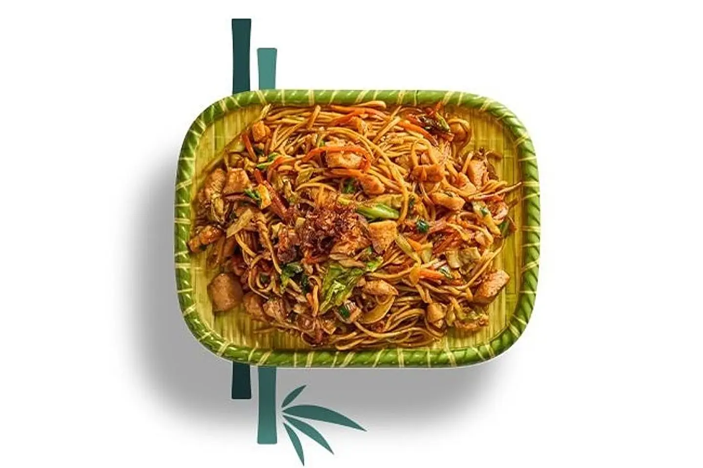 مكرونة بالخضار والدجاج