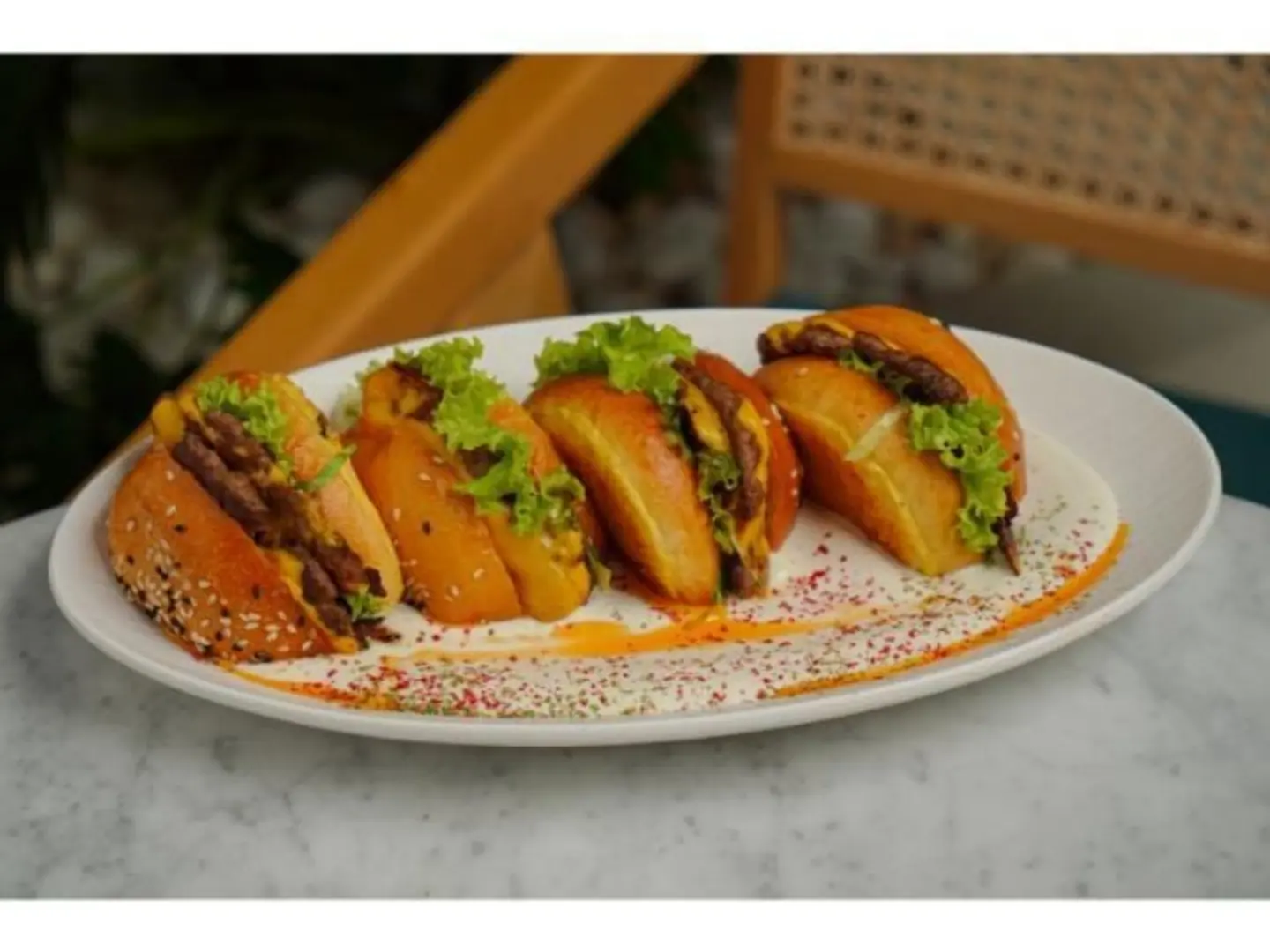 Smash Truffle Beef Burger Combo Platter